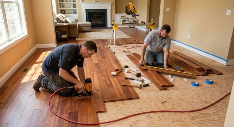 Cherry Floor Installation in Encinitas, CA