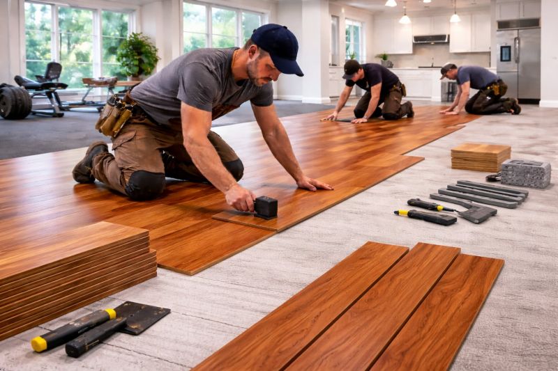 Cherry Floor Installation in Poway, CA