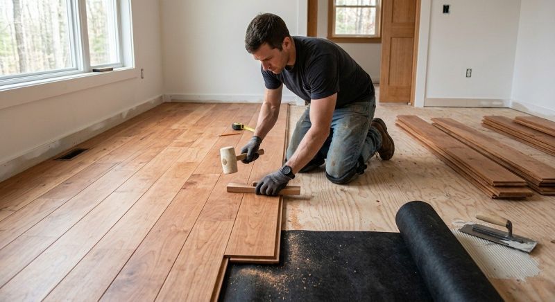 Cherry Floor Installation in Santee, CA
