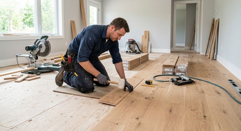 Dark Wood Floor Installation in Escondido, CA