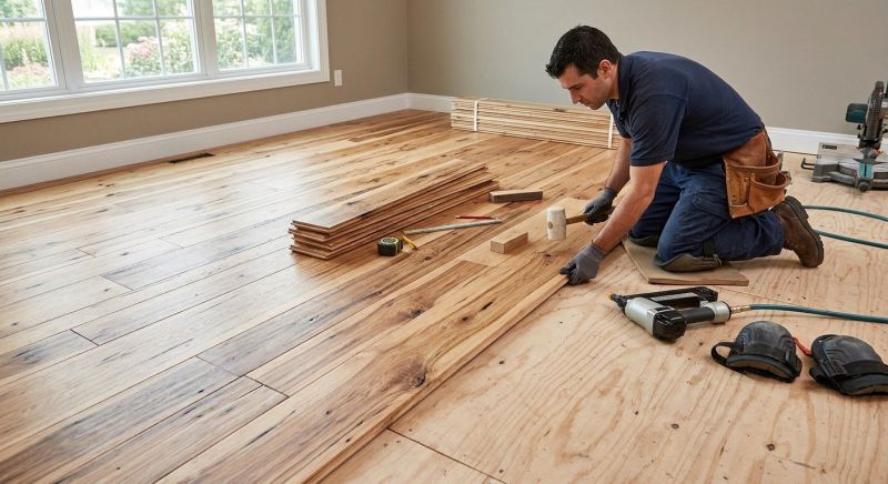 Hickory Floor Installation in Escondido, CA