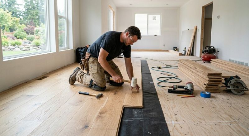 Oak Floor Installation in Del Mar, CA