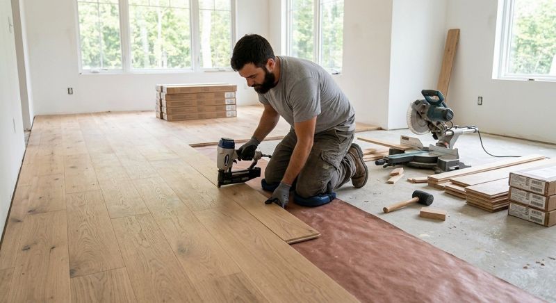 Oak Floor Installation in Fallbrook, CA