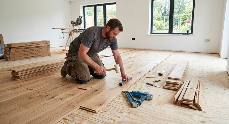 Oak Floor Installation in Solana Beach, CA