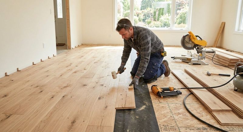 Oak Floor Installation in Vista, CA
