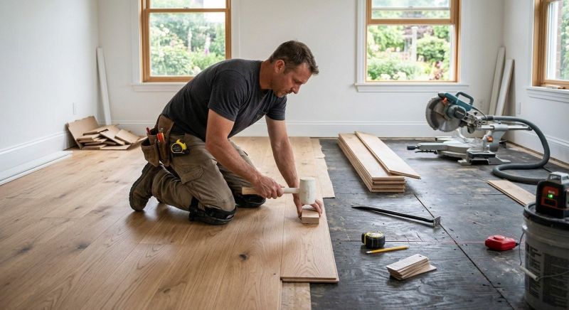Wide Plank Floor Installation in Escondido, CA