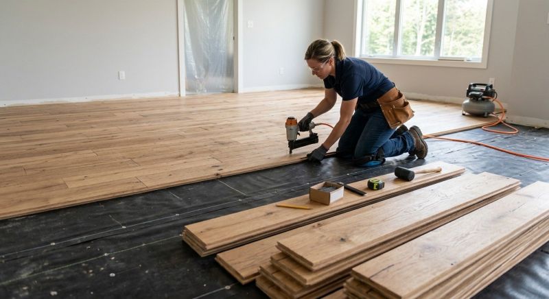 Wide Plank Floor Installation in Escondido, CA